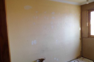 Pared interior con gotelé